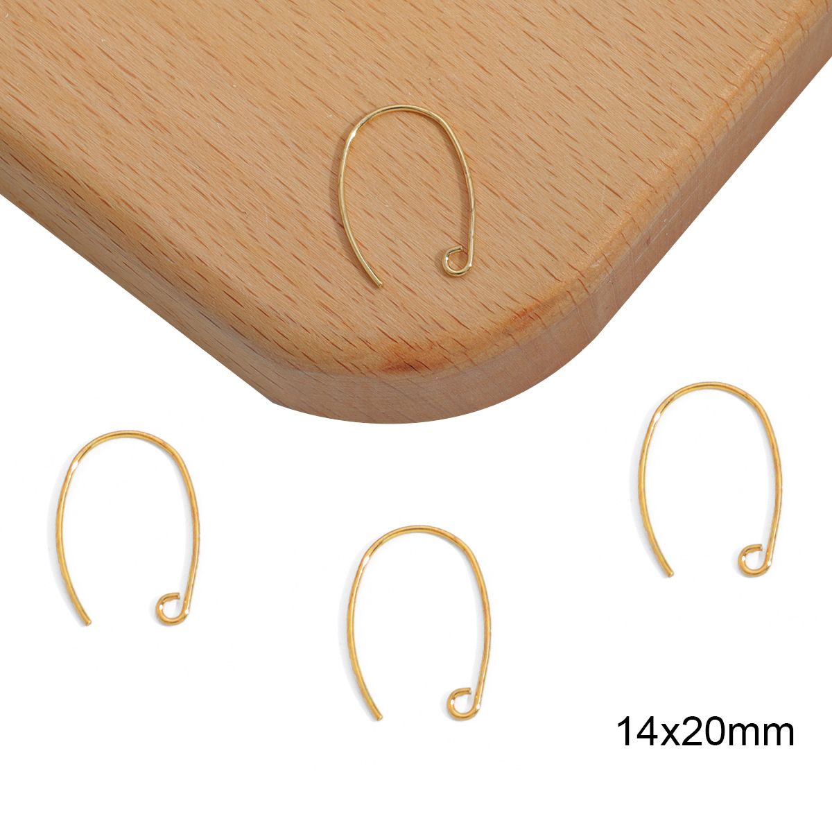 10-20pcs/Bag 18K Gold Plated Copper French Earring Components Hooks Ear Hook Clasps Earring Wires For DIY Jewelry Making Accessories