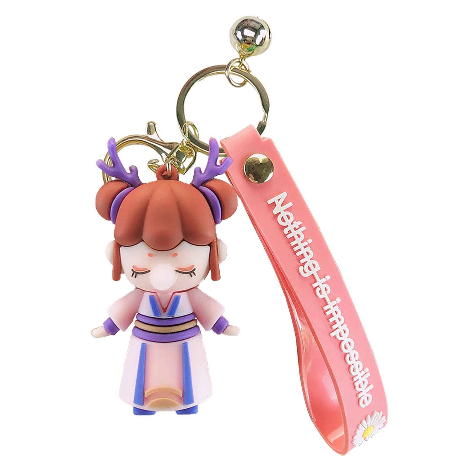 Keychain Pendant No Odor Compt Keychain with Lanyard Dolls