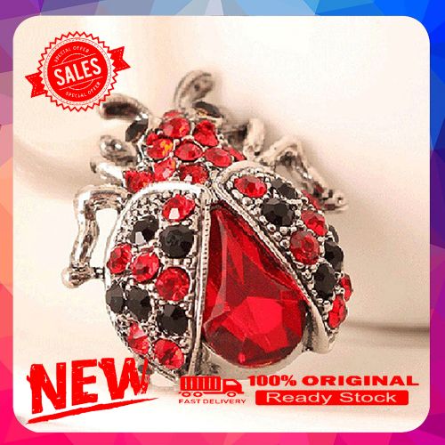 Women Vintage Insetti Cute Coccinella Bouquet Spilla Clip Brooch Pin Jewelry 