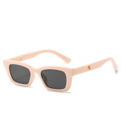 pink graySmall Rectangle Sunglasses Women Retro Narrow Vintage Sun Glasses Men Brand Designer Shades Eyewear UV400
