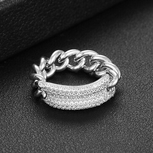 GODKI Trendy Punk Stacks Rings for Women Delicate Link Chain Rings Beads Charm Ring Bohemian Beach Jewelry 2019