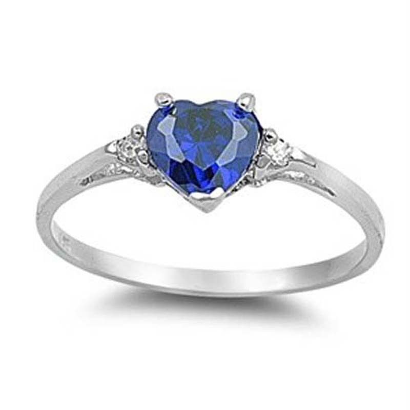 Huitan Mood Ring with Lovely Heart Design Brilliant CZ Prong Setting Silver Plated Best Christmas  Year Gift Rings for Women