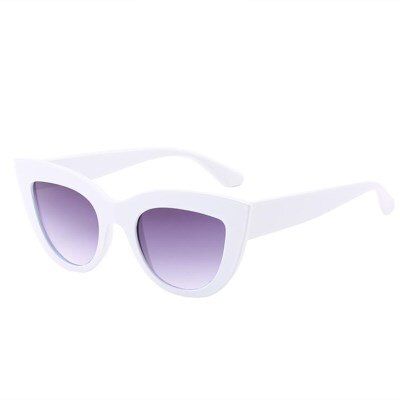 4Cat Eye Sunglasses Ladies Acrylic Anti-Reflective Sun Glasses Vintage White Sunglasses Beach Sun Shade Woman Fashion 2018