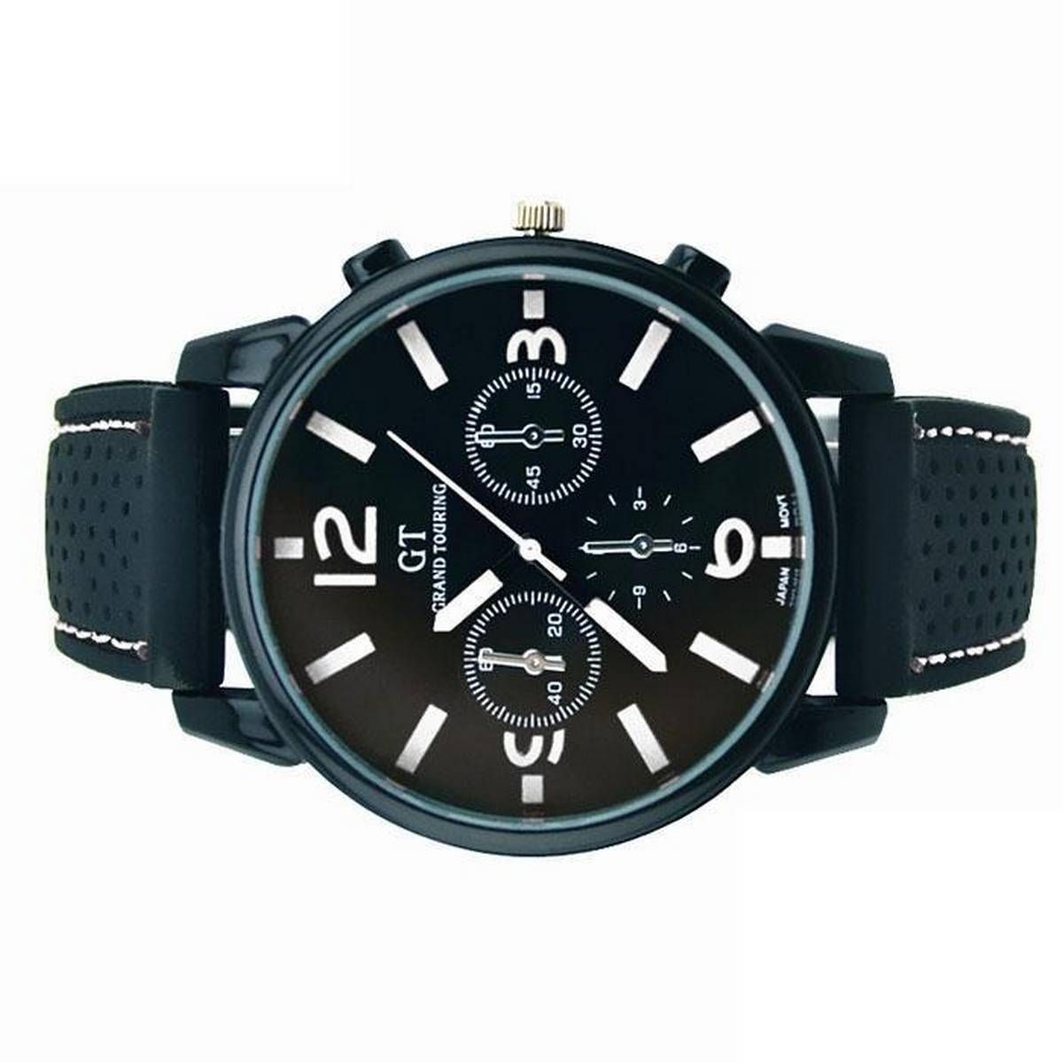 【BestGO】Men Stainless Steel Sport Quartz Hours Fashion Wrist Analog Watch Wh Cool