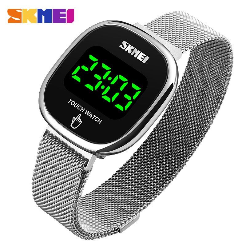 Fashion Digital Watches Women Men Watch Luxury Brand SKMEI Stainless Steel Wristwatch Led Light Date Display Clock Watch Male