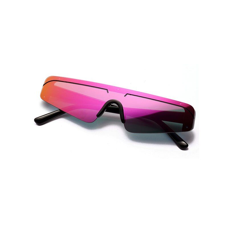PurpleTOYEARN Vintage Cat Eye Sunglasses Women Fashion Brand Design Falt Top Small Half Frame Mirror Sun Glasses For Female UV400