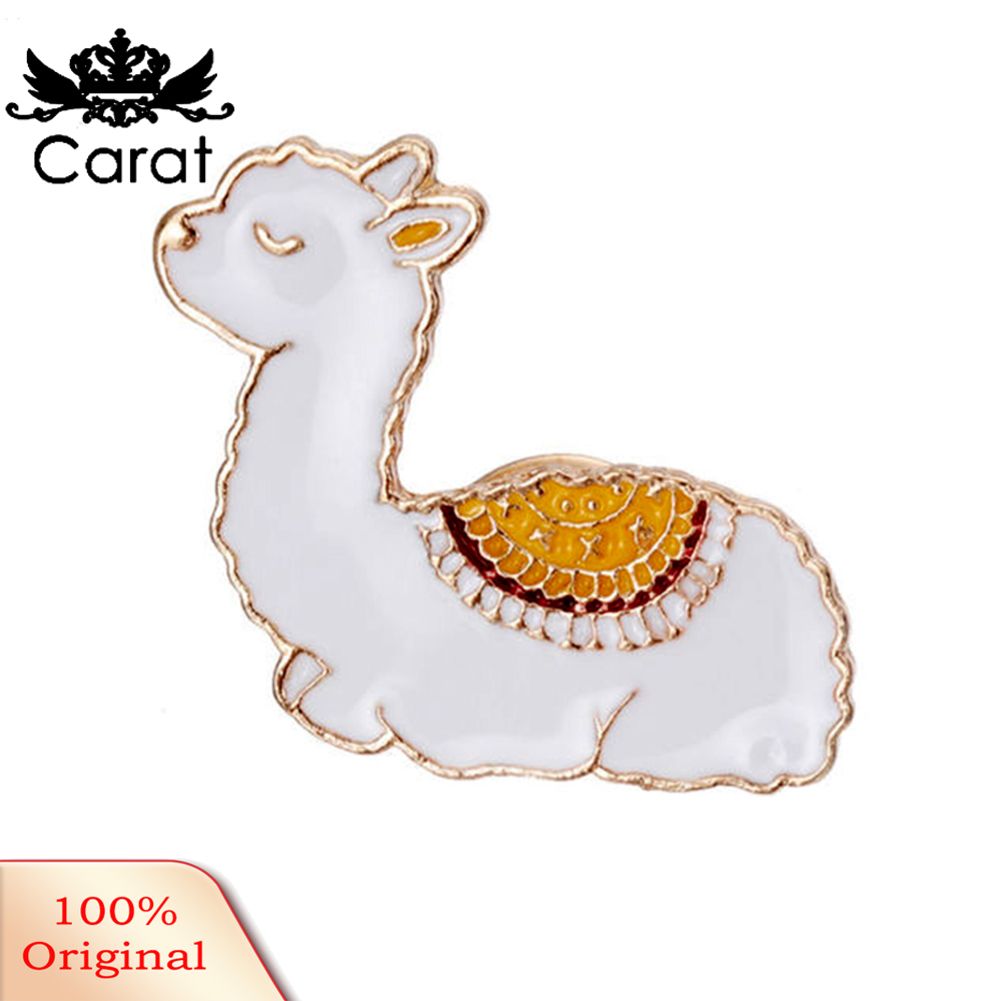 Cute Alpa Shape Enamel Women Brooch Pin Collar Badge Jewelry Clothes Decor