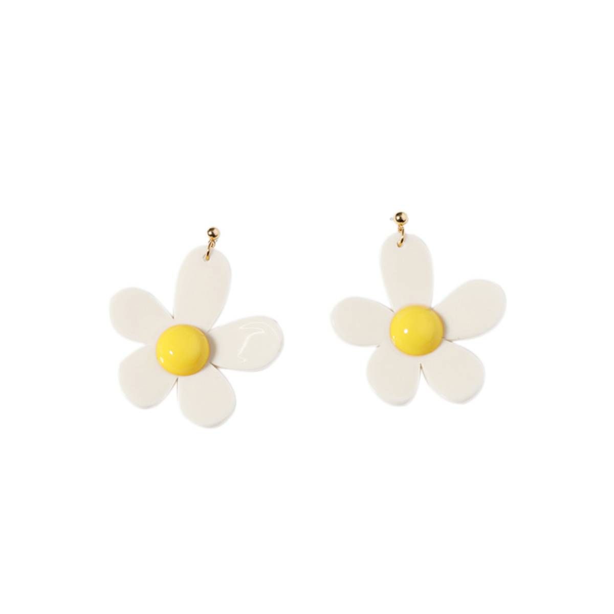 Creative Flower Shaped Ear Studs Simple Acrylic Earrings Women Fashion Ear Accessories