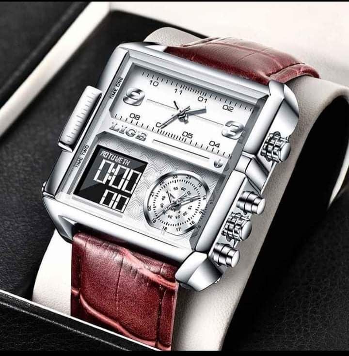Lige 8925c 3 dail 1 dail is digital wrist watches for men