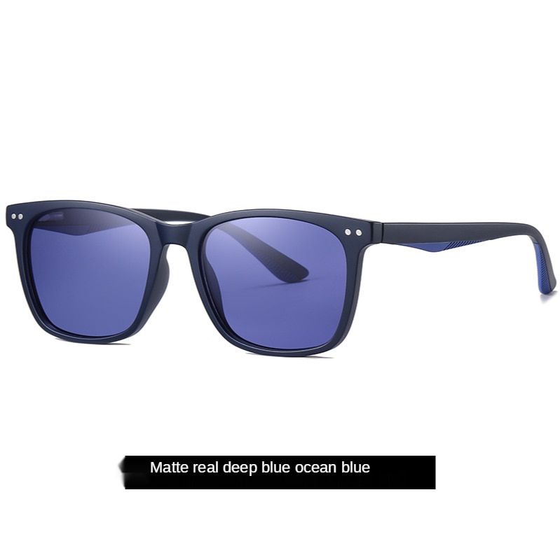larized Sunglasses for Men Women Fashion TR90 Square Frame Classic Retro Rays  Designer Driving Sun Glasses Goggle UV400-blue blue-Package C