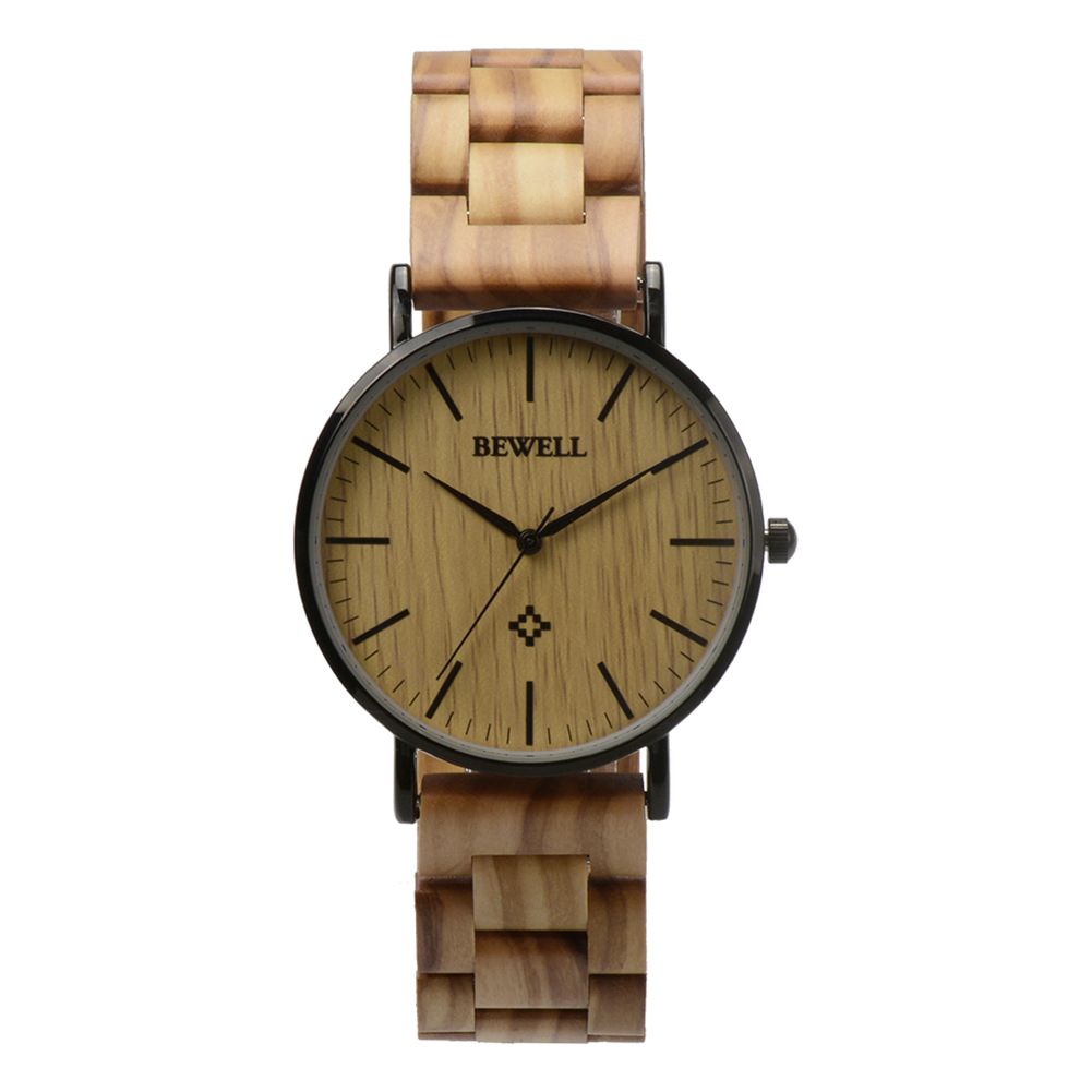 BEWELL Couple Wooden Quartz Watch -hin Waterproof Fashion Wristwatch(null)