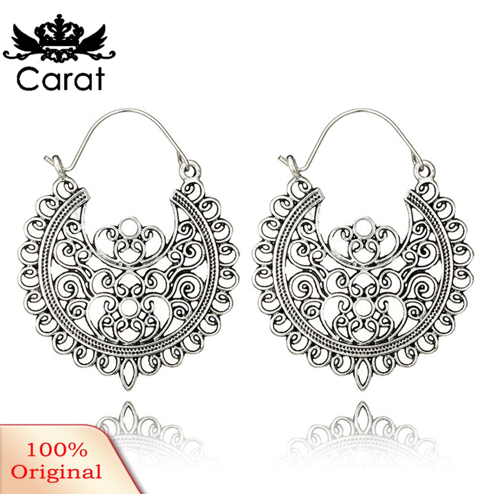 Carat Pendant Earrings Wear-resistant Anti-rust Alloy Unique Design Dangle Earrings for Party