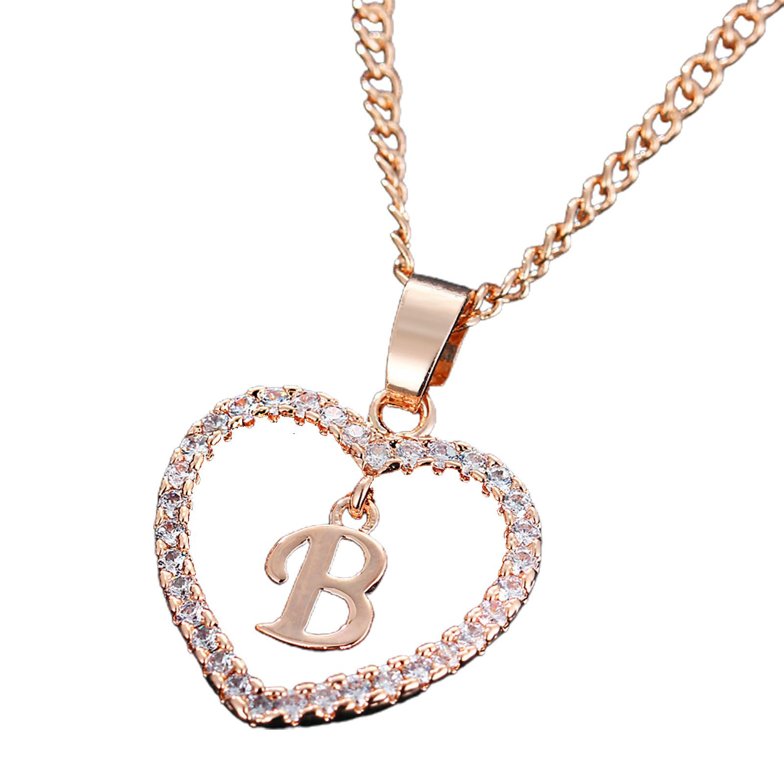 Charm Neckle Adjusle art First Letter Clavicle Neckle