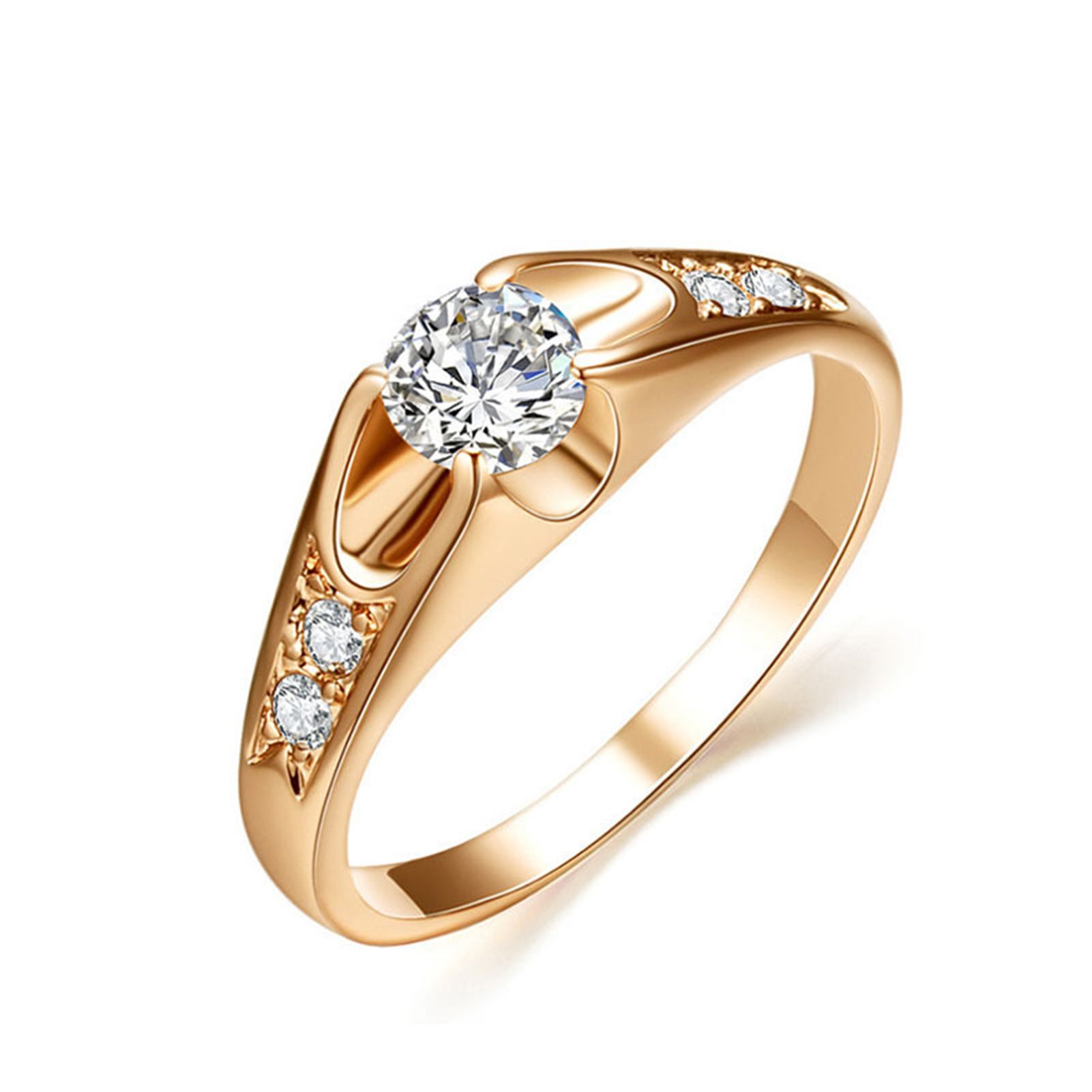 Finger Ring Elegant Rhinestone Embedded Finger Ring