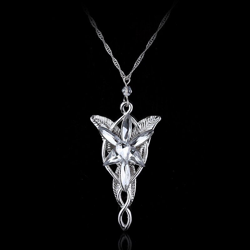 Hot Elves Princess Aragorn Arwen Evenstar the Lord of the twilight star Pendant Alloy Necklace Gift For Fans Movie Jewelry