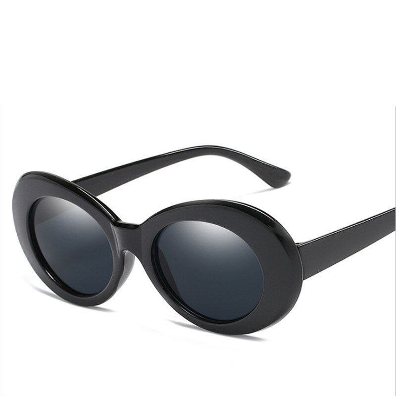 BlackOulylan Oval Sunglasses Women NIRVANA Kurt Cobain Sun Glasses Clout Goggles Vintage Eyeglasses Male Female white black Eyewears