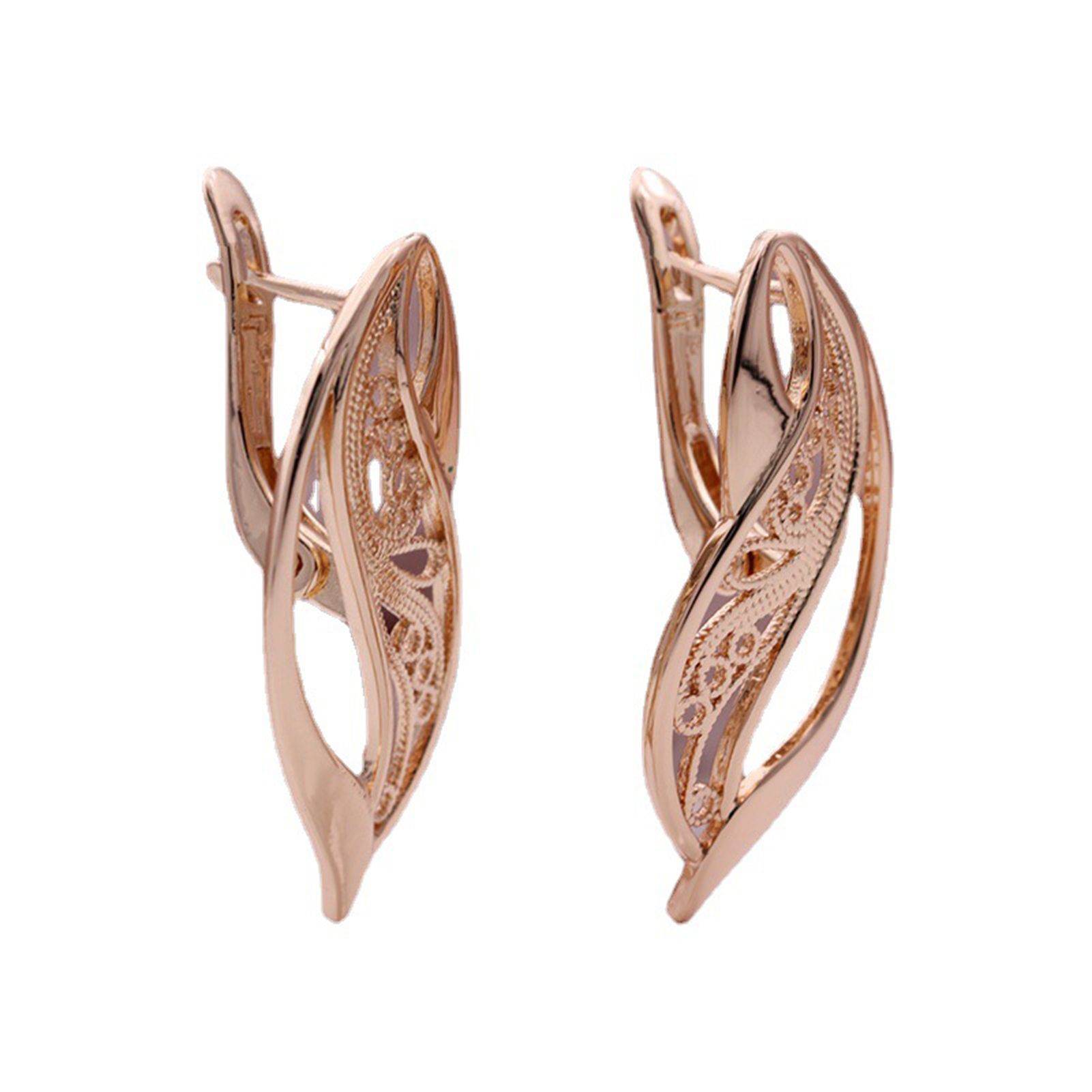 1 Pair Women Earrings Hollow Exquisite Jewelry Vintage Cutout Stud Earrings Jewelry Gift