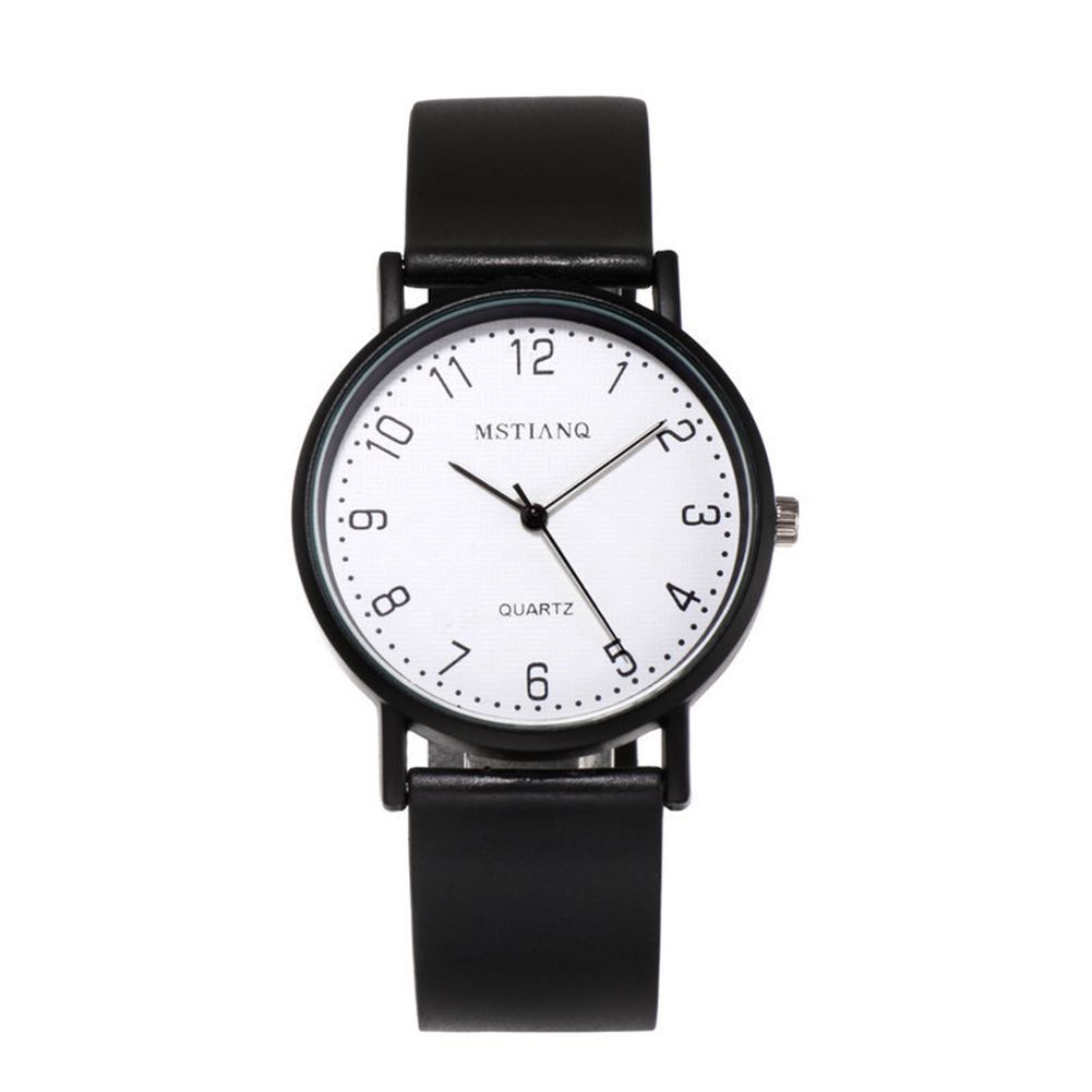 Unisex Fashion Faux Leather Band Analog/Number Display Sports Quartz Wrist Watch