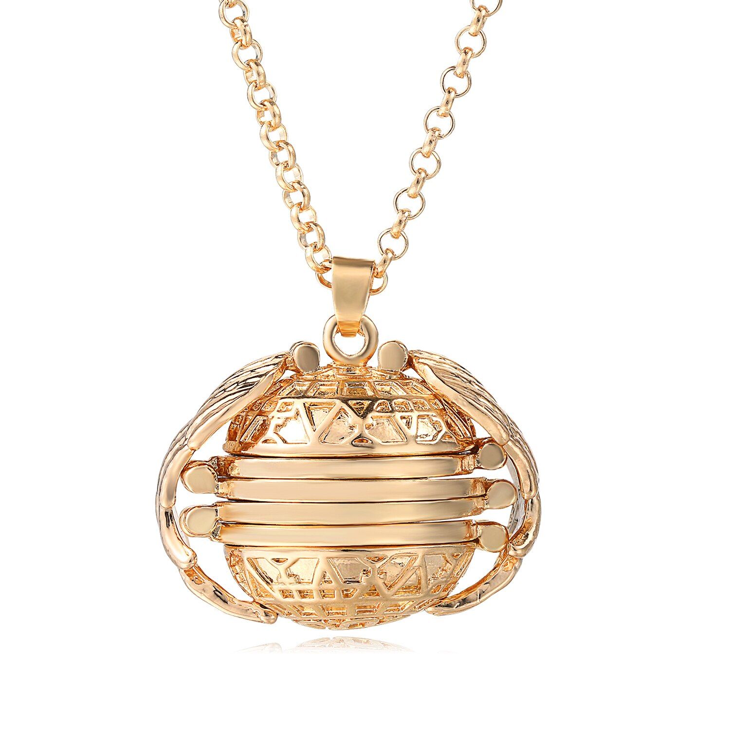 Magic 4 Photo Pendant Locket Necklace Memory Floating Angel Wings Family Pictures Gift Fashion Jewelry KAN003