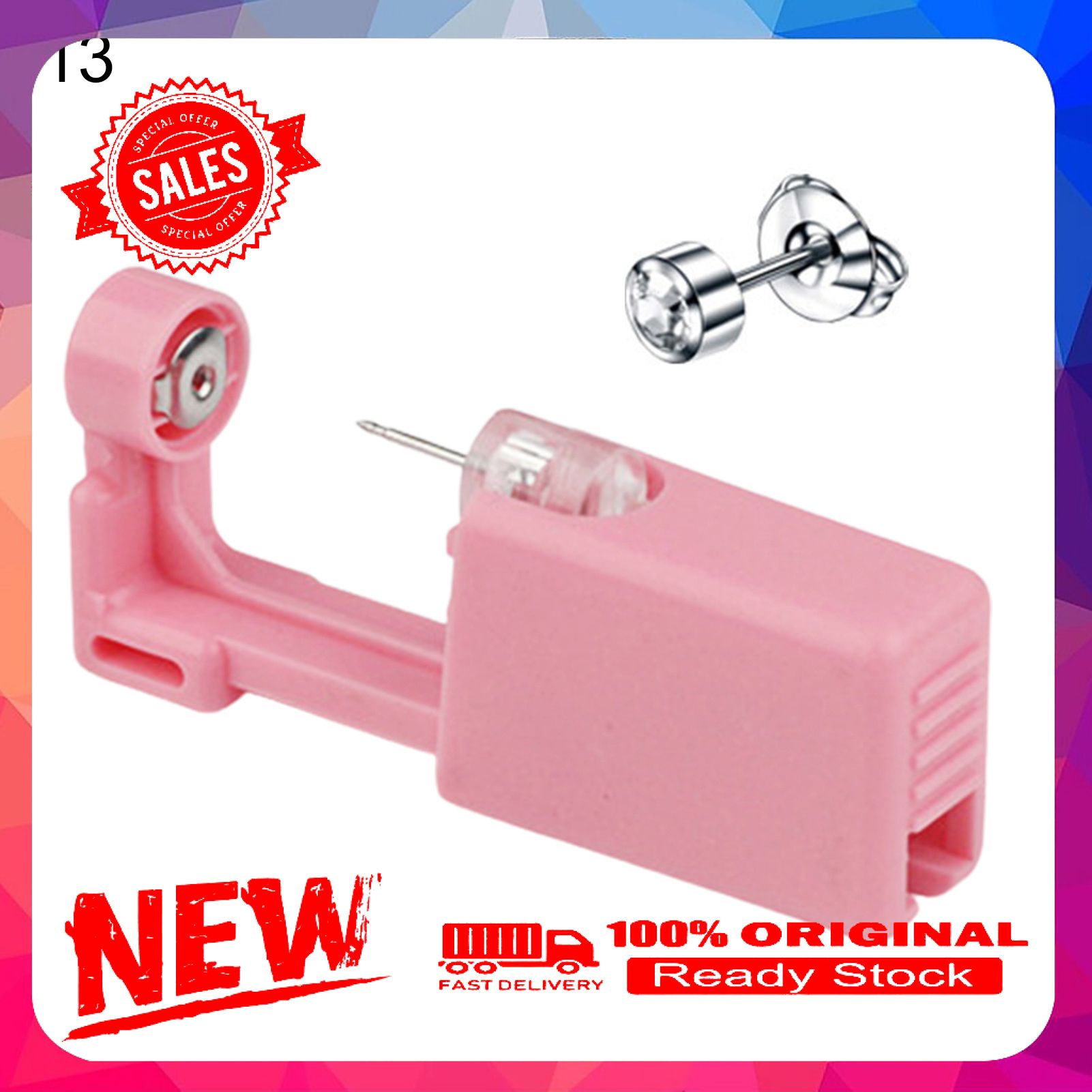 Disposable Good Looking Ear Piercer Stainless Steel Painless Sturdy Ear Piercing Device Body Piercing Jewelry