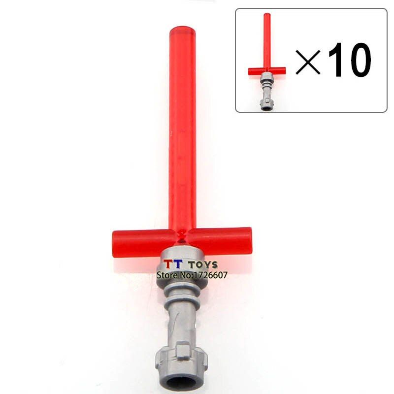 10pcs/lot DIY Toy Lightsabers Weapons For Mandalorian Accessories Bricks Educational Building Blocks Toys For Kids Children Gift