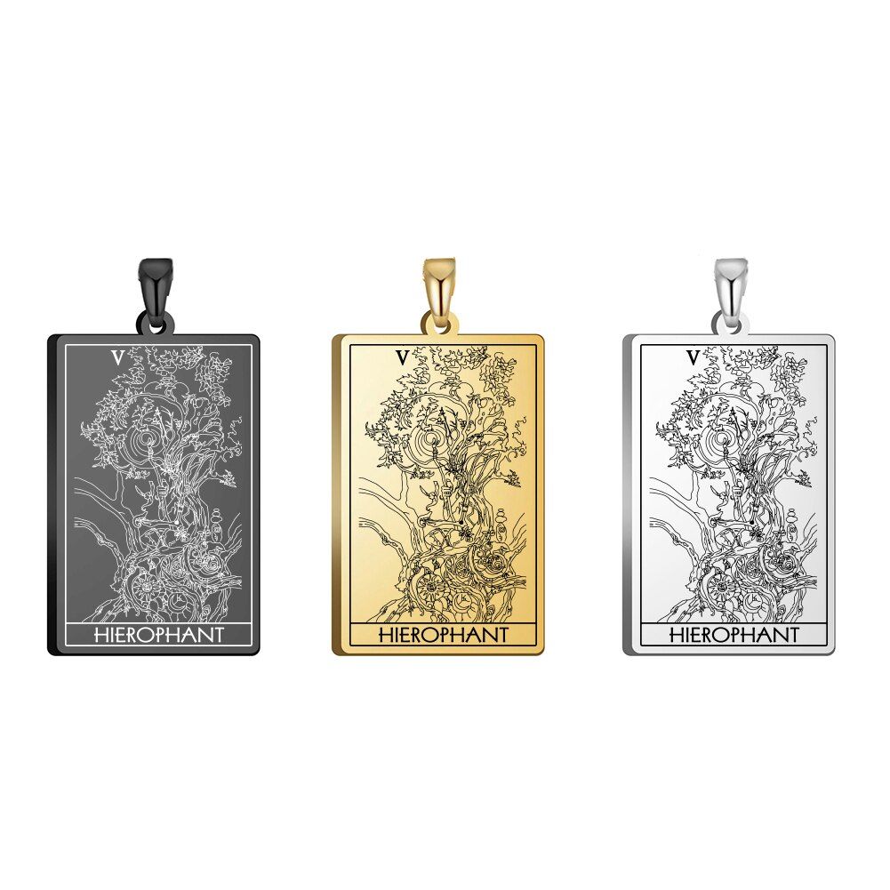 Dawapara The Major Arcana Tarot Cards Vintage Amulet Pendant for Necklaces  Wholesale Stainless Steel