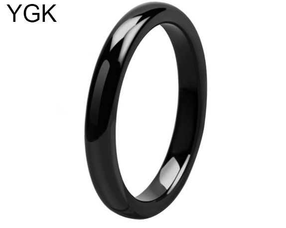 YGK Jewelry 4mm Width Rose Golden Ring Men Tungsten Carbide Ring Trendy Fashion Ring for Women Love Ring  Wedding Band Ring