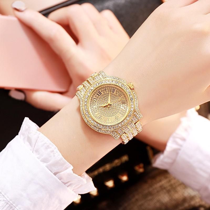 OIMG Luxury Women Starry Watches Ladies Quartz Roman Scale Watch Women'S Fashion Casual Bracelet Female Alloy Wristwatch