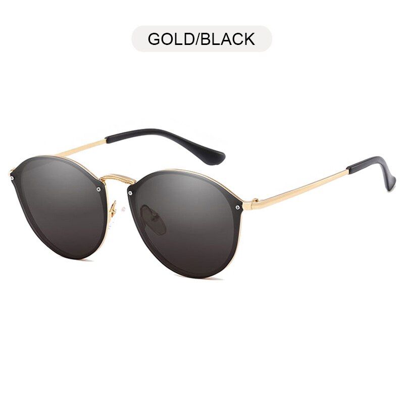 FUQIAN 2020 Round Sunglasses Men Fashion Cat Eye Women Sun Glasses Vintage Metal Driving Male Sunglass Black Pink Eyewear UV400