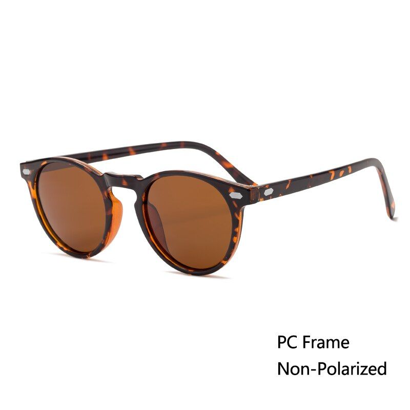 N1 Leopard Brown2021 Fashion Men Polarized Sunglasses Women Round TAC Lens TR90 Frame Brand Designer Driving Sun Glasses Oculos De Sol UV400