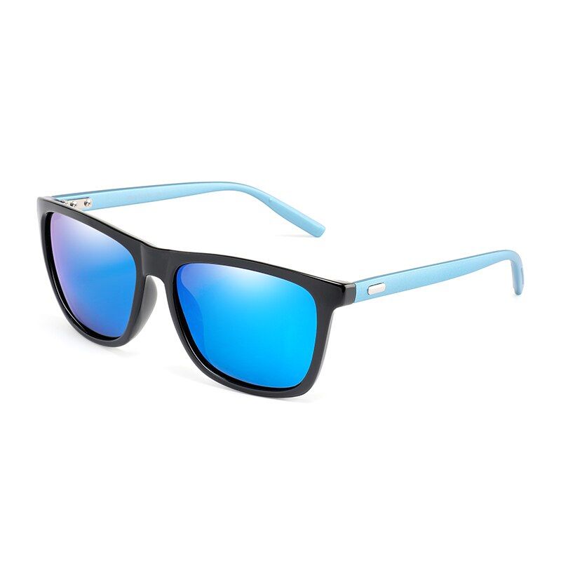 Black BlueLong Keeper Sunglasses Polarized Woman Men Sun Glasses Square PC Frame Eyeglasses Eyewear Driving Googles UV Protection Fashion