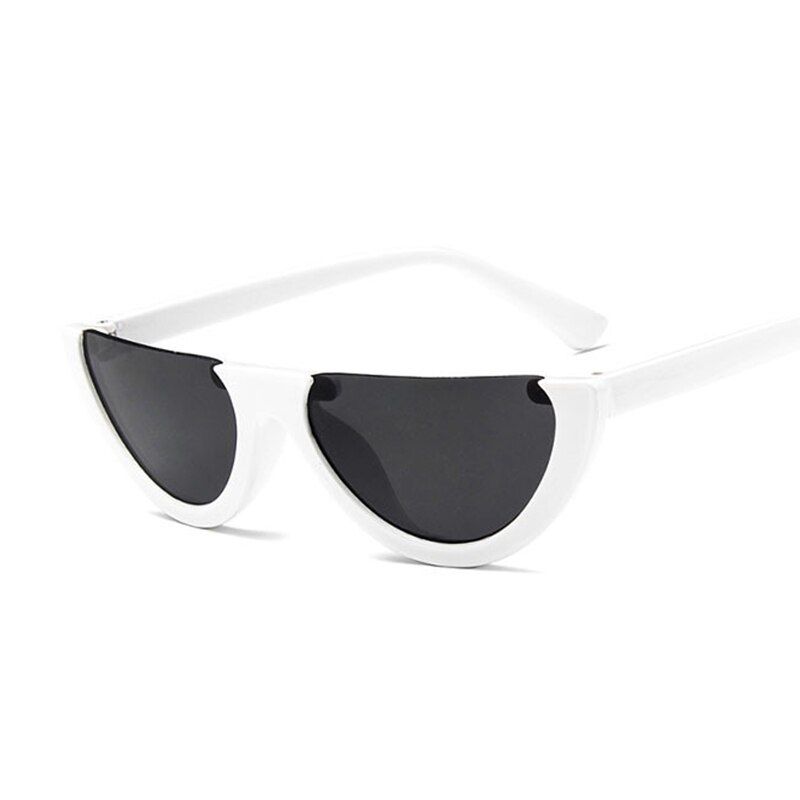 C3whiteHAPTRON Luxury Brand Half Frame Sunglasses Women semi-Rimless flat top hip hop hippie Sun glasses Black Pink Transparent oculos