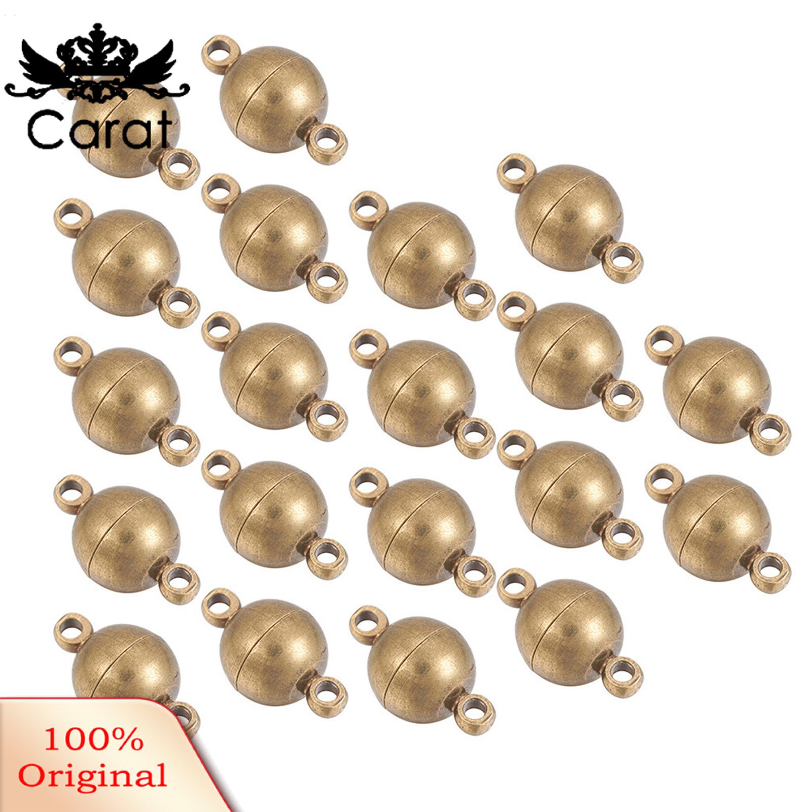 20pcs Brass Buttonni All-match 6mm Magnetic Brass Clasps for DIY