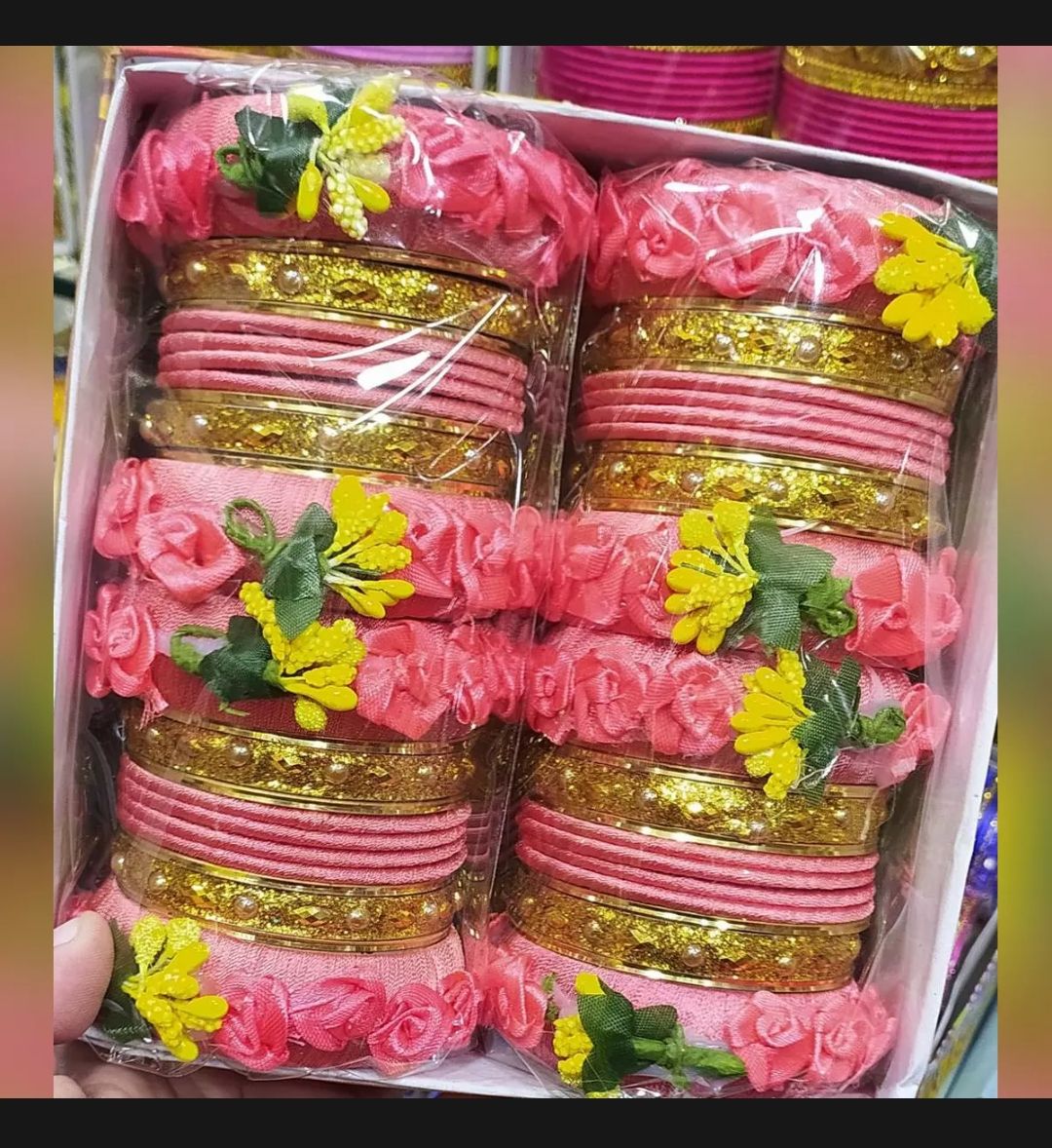 Flower Bangles for bridal set, churi for girls (1set)