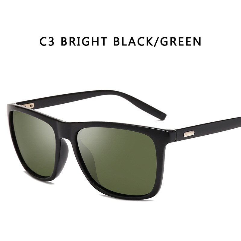 C3PolarizedZXWLYXGX Brand Design Polarized Sunglasses Men Driver Shades Male Retro Vintage Sun Glasses Men Spuare Mirror UV400 Oculos