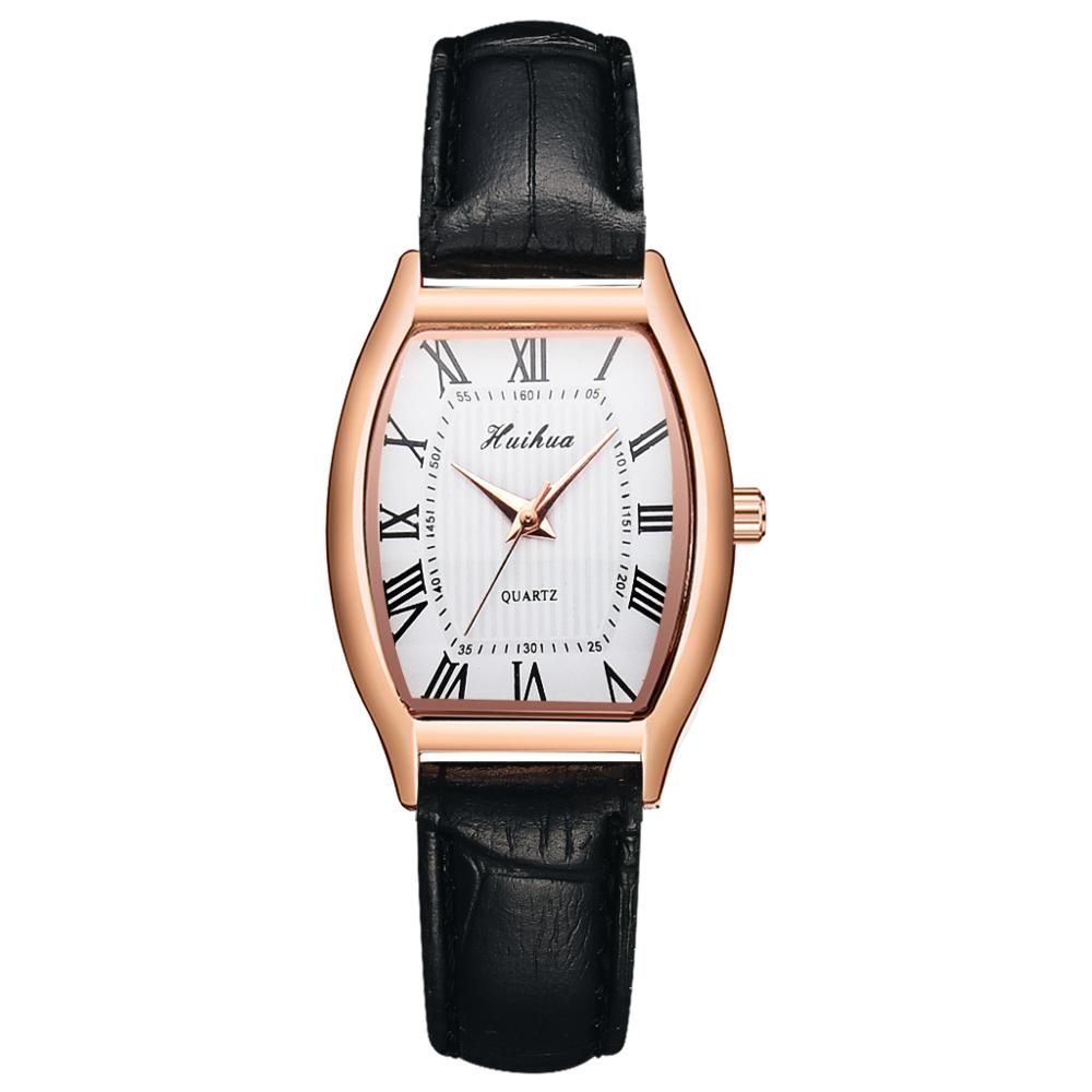 Simple Watches For Women Bracelet Leather Strap Oval Quartz Ladies Watch Women Clock Wrist Watch Relogio Feminino Brown Clock