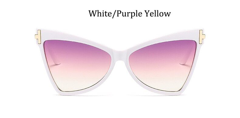 White Purple Yellowfashion sunglasses for women retro cat eye Brand designer vintage female glasses for woman 2020 luxury sunglasses ladies