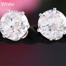 Uni Fashion Elegant Sparkling Round Zircon Inlaid Ear Studs Earrings Jewelry