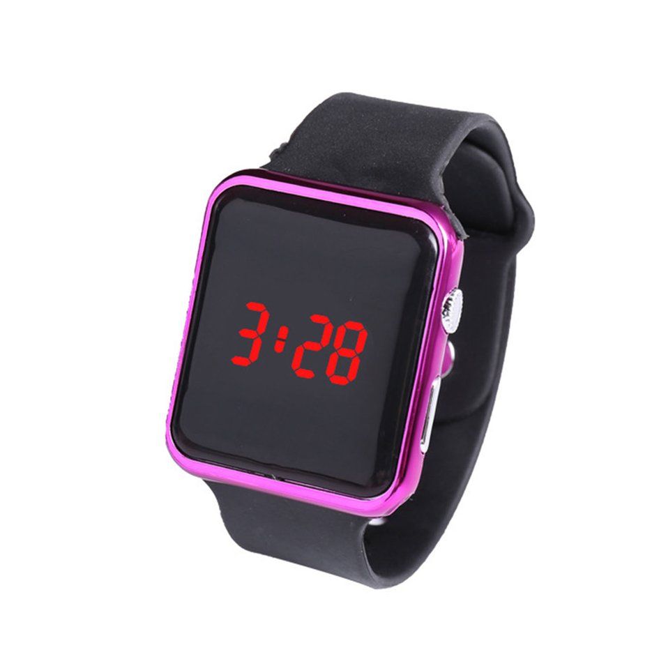 Electroplating Led Square Watch Student Adult For Apple Couple Sunglasses Electronic Meter Plating Led Square Watch