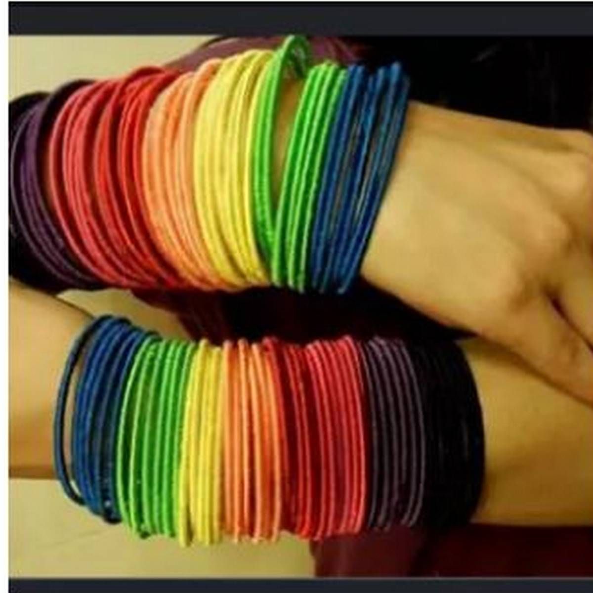 Women's Bangles silk thread multi color 84 pcs