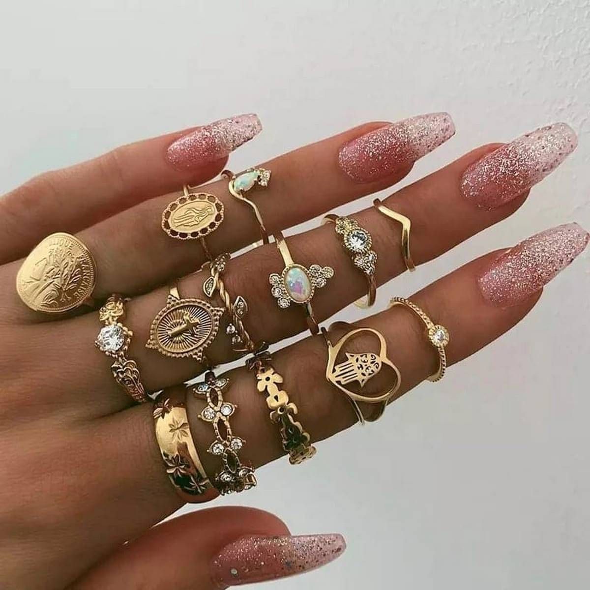 15pcs Rings Set For Women Rings For Women Finger Ring For Women Girls Ladies Female Ornament Jewelr