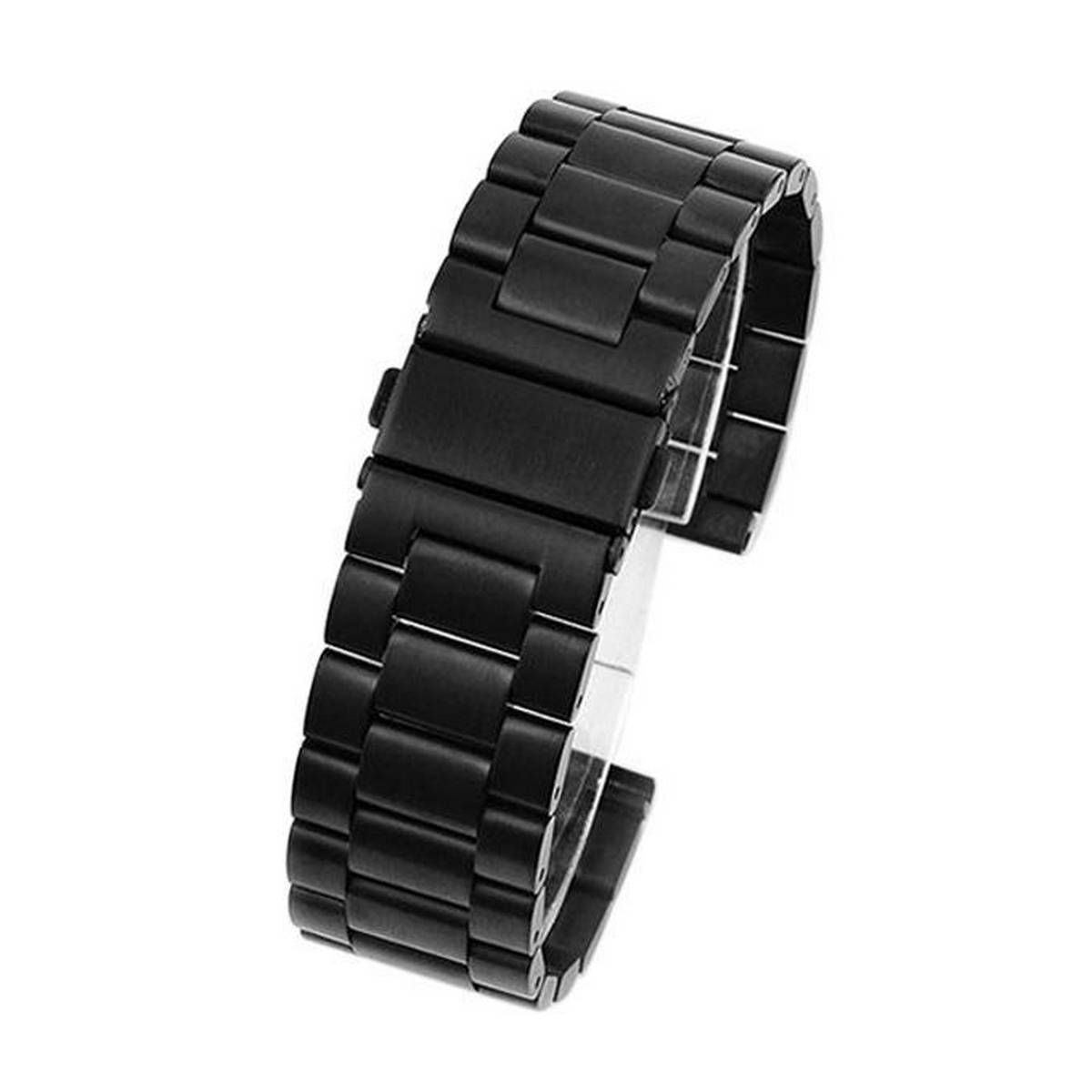 20mm Stainless Steel Watch Band- Black