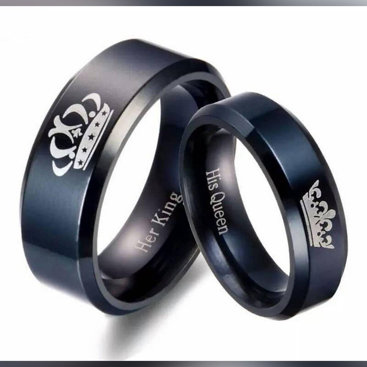 King and Queen Couple Ring Set