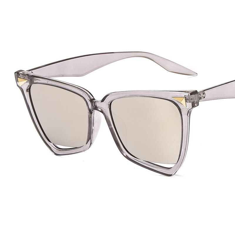 C5 ClearGrey SilverLongKeeper 2020 Cat Eye Sunglasses Women Irregular Female Gradient Sunshades Brand Design Lady Gafas de sol UV400