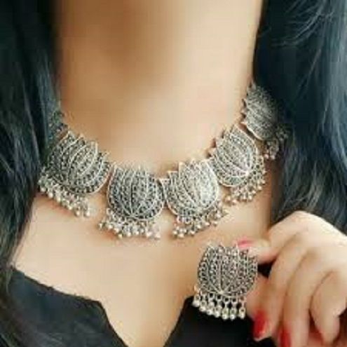 Indian New German Silver Necklace For Women
