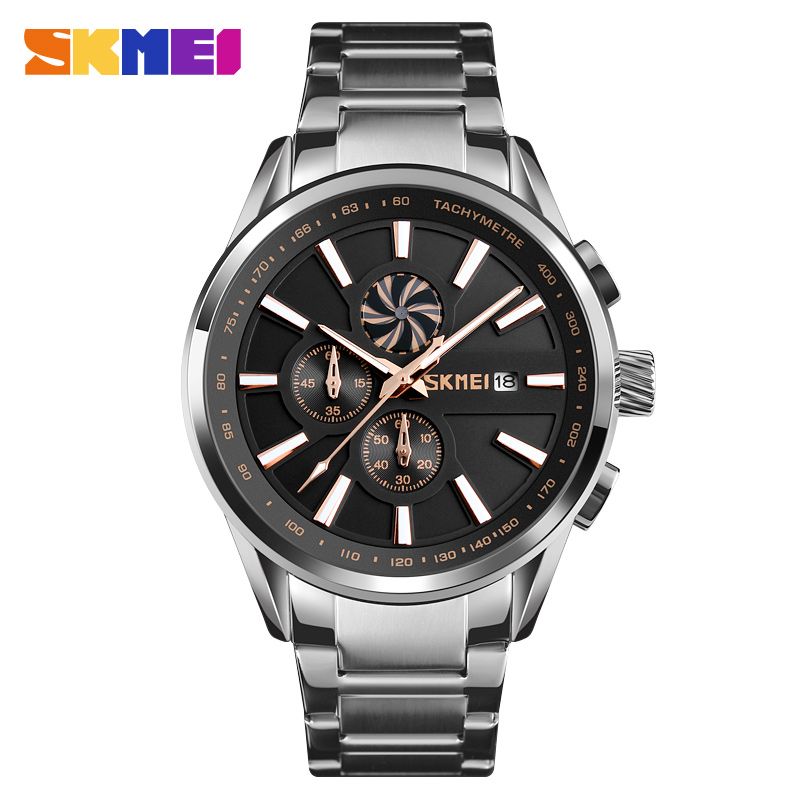 【BestGO】SKMEI Men s Luxury Brand Chronograph Mens Sports Watches Waterproof Stainless Steel Quartz Watch Relogio Masculino