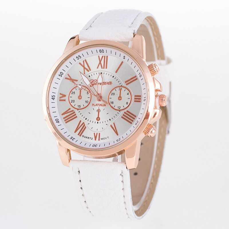 Casual Leather Bracelet Wrist Watch Women Fashion White Ladies Watch Alloy Analog Quartz Watches Relojes