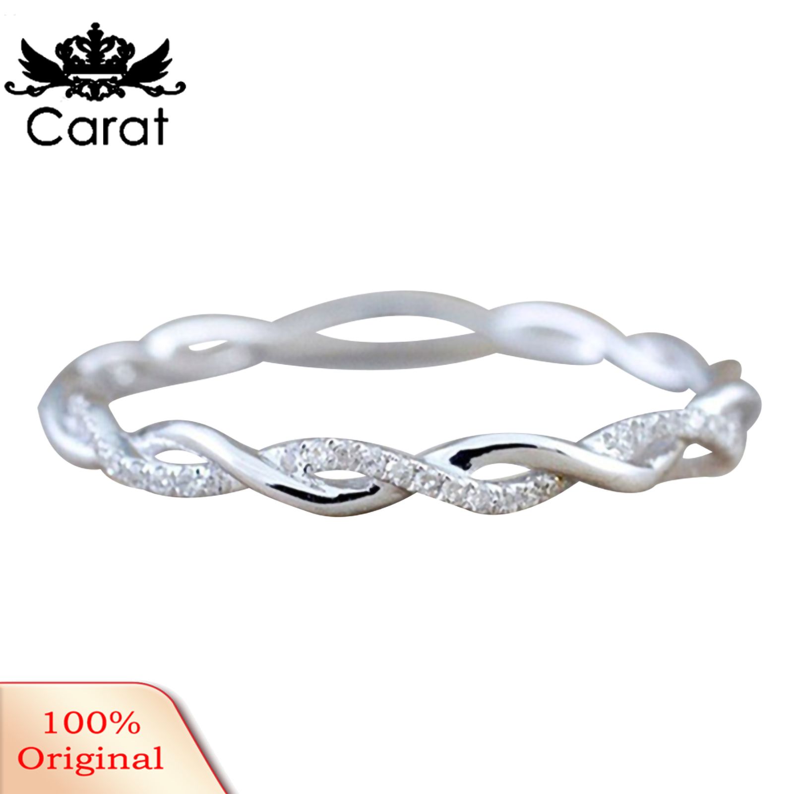 Women Ring Not Easy to Deform Twisted Shape Electroplate Ring