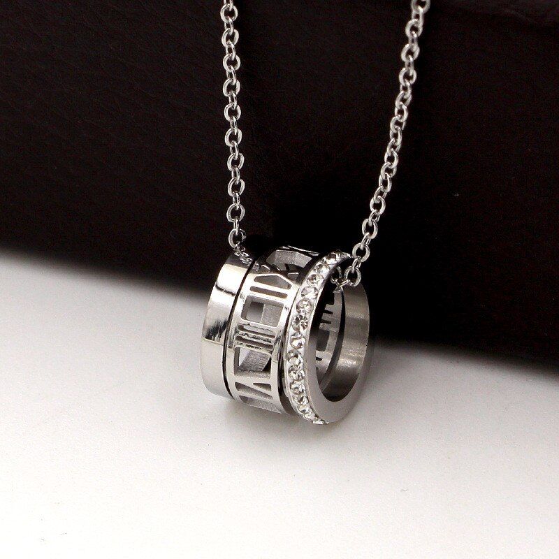 Classic Stainless Steel Necklace for women Designer Jewelry Roman letter Necklace Women 2020 Statement Necklace KN014