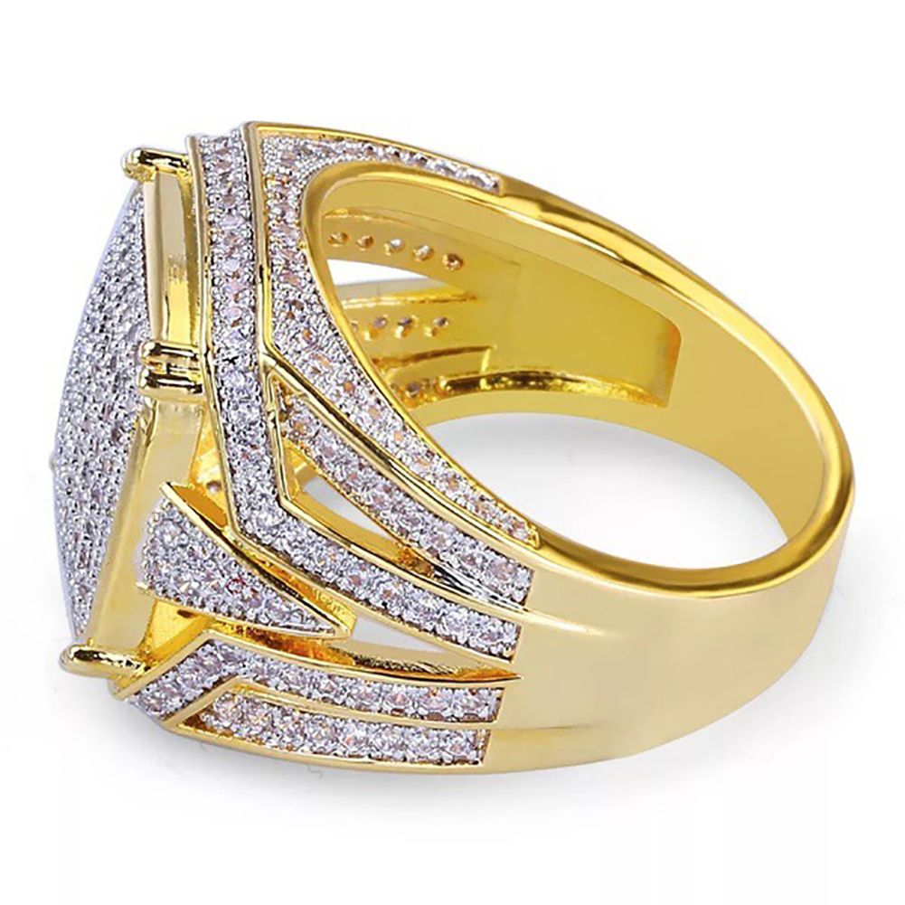 Rhinestones Jewelry Women Engagement Wedding Bridal Groom Ring